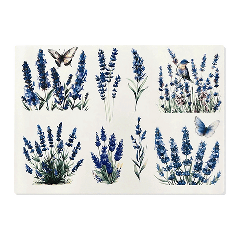 Kerzenfolie, Kerzentattoo "Lavendel", Farbig, DIN A5