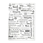 Kerzenfolie, Kerzentattoo "Maritim", Schwarz, DIN A4