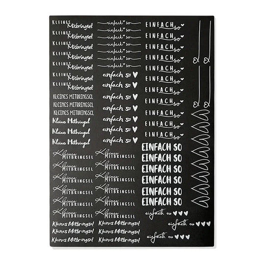 Kerzenfolie, Kerzentattoo "Mitbringsel", Weiß, DIN A4