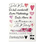 Kerzenfolie, Kerzentattoo "Muttertag", Farbig, DIN A6