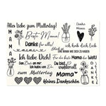 Kerzenfolie, Kerzentattoo "Muttertag", Schwarz, DIN A5