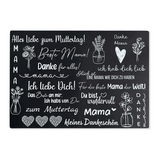 Kerzenfolie, Kerzentattoo "Muttertag", Weiß, DIN A5