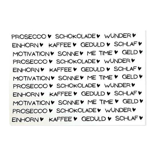 Kerzenfolie, Kerzentattoo "Nimm dir...2.0 Begriffe", Schwarz, DIN A5