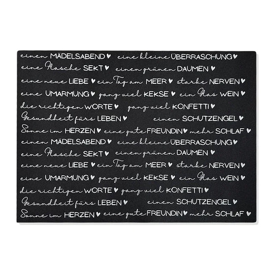 Kerzenfolie, Kerzentattoo "Nimm dir...3", Weiß, DIN A4, für lange Kerzen