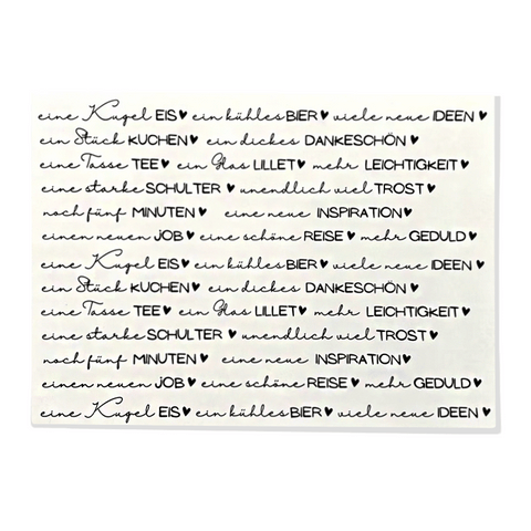 Kerzenfolie, Kerzentattoo "Nimm dir...4", Schwarz, DIN A4, für lange Kerzen