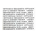 Kerzenfolie, Kerzentattoo "Nimm dir...Begriffe", Schwarz, DIN A5
