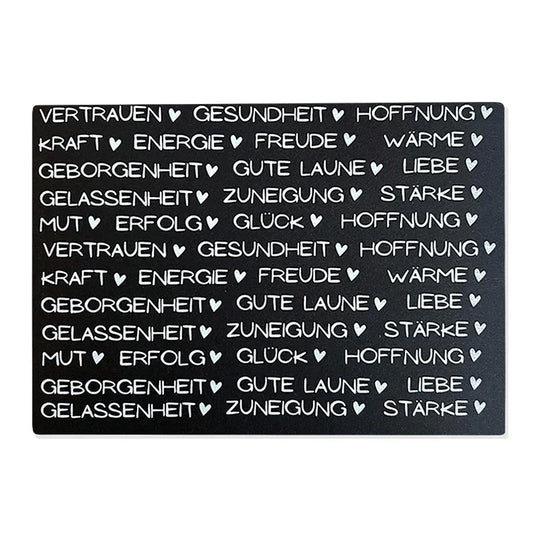 Kerzenfolie, Kerzentattoo "Nimm dir...Begriffe", Weiß, DIN A5