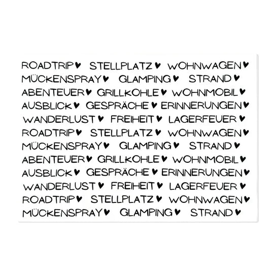 Kerzenfolie, Kerzentattoo "Nimm dir...Camperedition", Schwarz, DIN A5