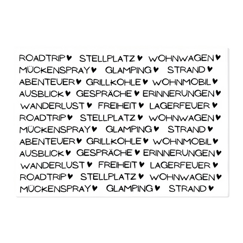 Kerzenfolie, Kerzentattoo "Nimm dir...Camperedition", Schwarz, DIN A5
