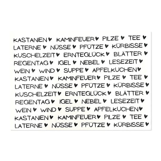 Kerzenfolie, Kerzentattoo "Nimm dir...Herbstedition", Schwarz, DIN A5