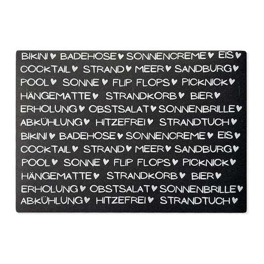 Kerzenfolie, Kerzentattoo "Nimm dir...Sommeredition", Weiß, DIN A5