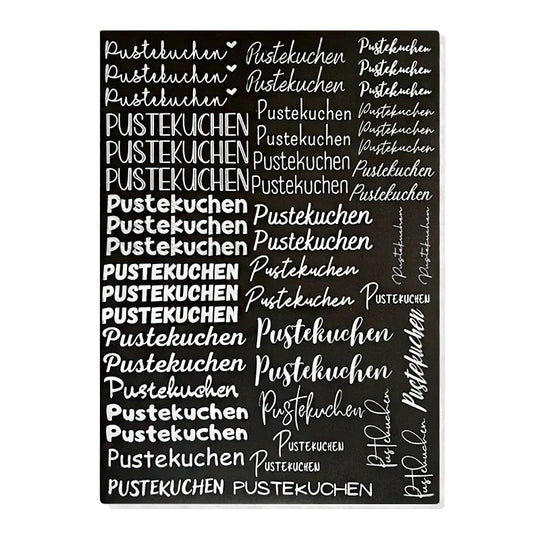 Kerzenfolie, Kerzentattoo "Pustekuchen", Weiß, DIN A4