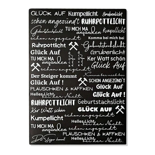 Kerzenfolie, Kerzentattoo "Ruhrpott", Weiß, DIN A4