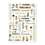 Kerzenfolie, Kerzentattoo "Sonnenblume", Farbig, DIN A4