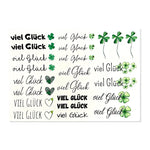 Kerzenfolie, Kerzentattoo "Viel Glück", Farbig, DIN A5