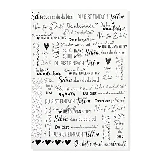 Kerzenfolie, Kerzentattoo "Wundervoll", Schwarz, DIN A4