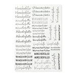 Kerzenfolie, Kerzentattoo "Wunscherfüller", Schwarz, DIN A4