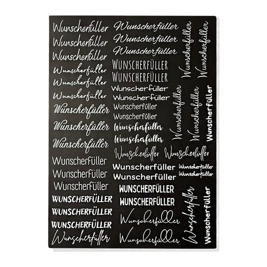 Kerzenfolie, Kerzentattoo "Wunscherfüller", Weiß, DIN A4