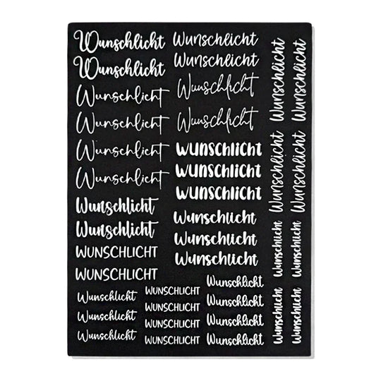 Kerzenfolie, Kerzentattoo "Wunschlicht", Weiß, DIN A4