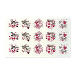 Kerzenfolie, Kerzentattoo "von Herzen", Farbig, DIN A5, Selbst zuschneidbare Teelichtsticker ohne Loch