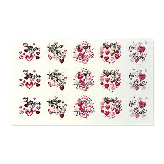 Kerzenfolie, Kerzentattoo "von Herzen", Farbig, DIN A5, Selbst zuschneidbare Teelichtsticker ohne Loch