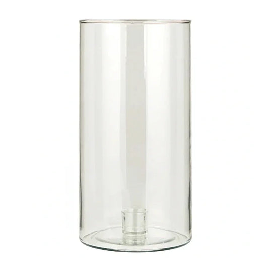 Kerzenhalter aus Glas für Stabkerzen mit Ø22 mm, mit fixiertem Einsatz, H250/Ø130 mm, Ib Laursen