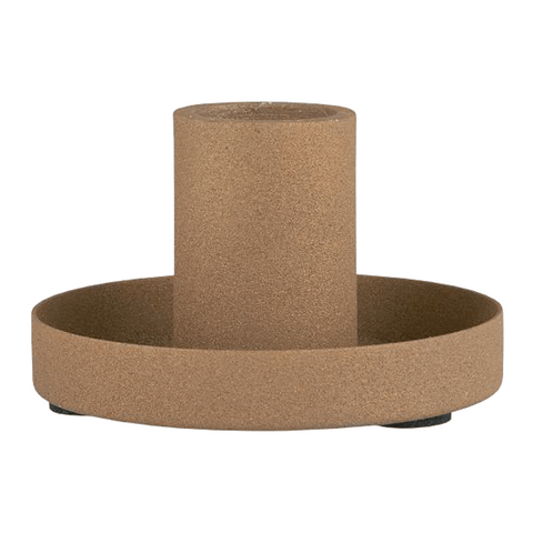 Kerzenhalter für Stabkerzen mit Ø22 mm, Cognac, H40/Ø70 mm, Ib Laursen - luterna.de
