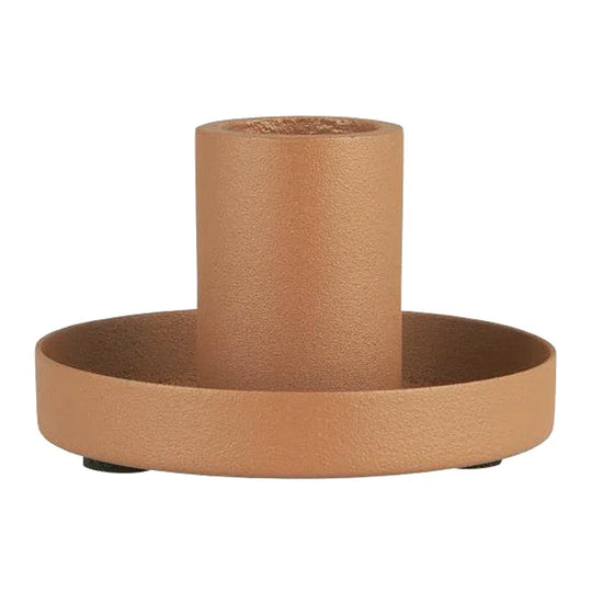 Kerzenhalter für Stabkerzen mit Ø22 mm, Ziegelfarbig, H40/Ø70 mm, Ib Laursen