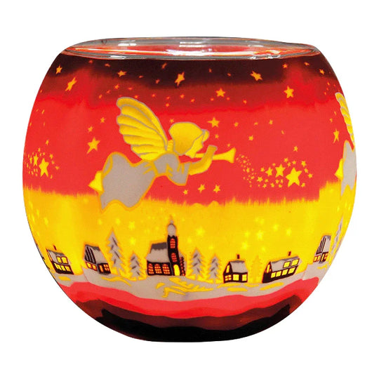 Leuchtglas Angel, H90 x Ø110 mm, KERZENFARM HAHN