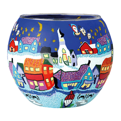 Leuchtglas Holy Night, H90 x Ø110 mm, KERZENFARM HAHN