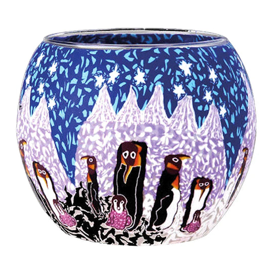 Leuchtglas Penguin, H90 x Ø110 mm, KERZENFARM HAHN