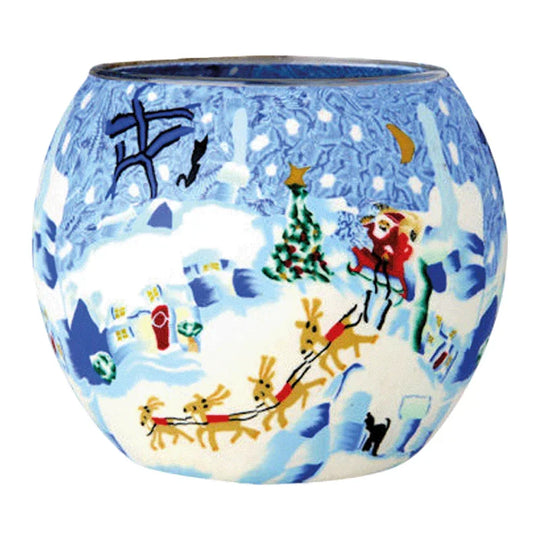 Leuchtglas Sledge on Tour, H90 x Ø110 mm, KERZENFARM HAHN