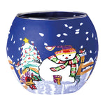 Leuchtglas Snowman, H90 x Ø110 mm, KERZENFARM HAHN