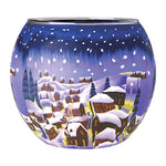 Leuchtglas Snowy Town by Night, H90 x Ø110 mm, KERZENFARM HAHN