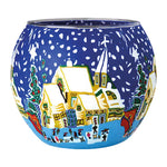 Leuchtglas Snowy Village, H90 x Ø110 mm, KERZENFARM HAHN