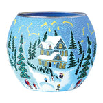 Leuchtglas Winter, H90 x Ø110 mm, KERZENFARM HAHN