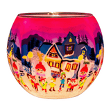 Leuchtglas Winterhouse with Kids, H90 x Ø110 mm, KERZENFARM HAHN