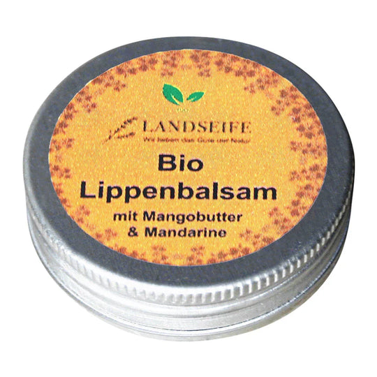 Lippenbalsam Mangobutter & Mandarine, Landseife Naturkosmetik, 100% Bio, handgefertigt & vegan, 10 ml