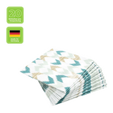 Lunchservietten „Bamboo Ikat green“, 33x33 cm, 3-lagig, Home Fashion®, 20 Stück - luterna.de