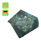 Lunchservietten „Blackboard ABC“, 33x33 cm, 3-lagig, Home Fashion®, 20 Stück - luterna.de