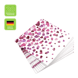 Lunchservietten „Lovely Hearts“, 33x33 cm, 3-lagig, Home Fashion®, 20 Stück - luterna.de