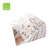 Lunchservietten „Mellow Flowers“, 33x33 cm, 3-lagig, Home Fashion®, 20 Stück