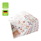 Lunchservietten „Mellow Flowers“, 33x33 cm, 3-lagig, Home Fashion®, 20 Stück - luterna.de