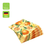 Lunchservietten „Pieces of Orange“, 33x33 cm, 3-lagig, Home Fashion®, 20 Stück