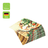 Lunchservietten „Pizza“, 33x33 cm, 3-lagig, Home Fashion®, 20 Stück - luterna.de
