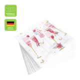 Lunchservietten „Salut!“, 33x33 cm, 3-lagig, Home Fashion®, 20 Stück - luterna.de