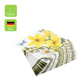 Lunchservietten „Watercolor Narcissus“, 33x33 cm, 3-lagig, Home Fashion®, 20 Stück - luterna.de