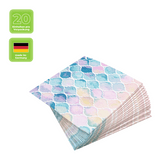 Lunchservietten „Watercolour Shells“, 33x33 cm, 3-lagig, Home Fashion®, 20 Stück - luterna.de