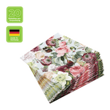 Lunchservietten „Wild Roses“, 33x33 cm, 3-lagig, Home Fashion®, 20 Stück - luterna.de