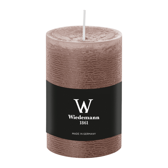 Marble Rustik Stumpenkerze Cashmere, Wiedemann, 100/68 mm, Brenndauer 42h, durchgefärbt